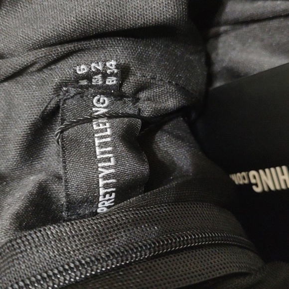 Pretty Little Thing Black Mesh Ruched Corset Dress Size 2 - Picture 5 of 6